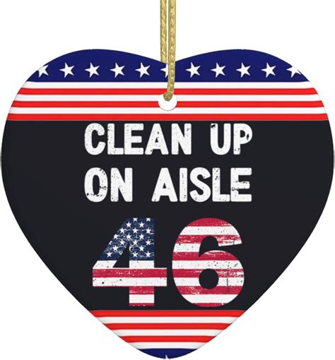 Amazon.com: Anti Biden Clean Up On Aisle 46 Impeach Biden Christmas Ornaments, New Home Gifts ...