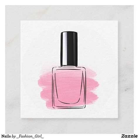 Nails Square Business Card | Zazzle | Ideas para logotipo, Dibujos de ...