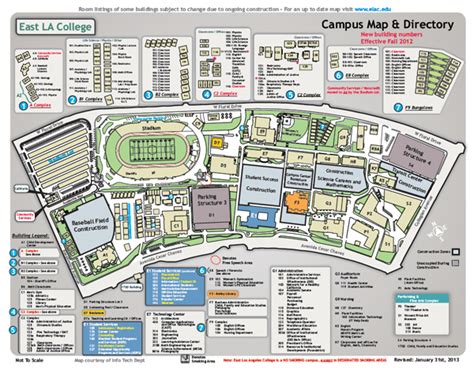 留学美国加州洛杉矶-Community College: 东洛杉矶学院地图（ELAC）