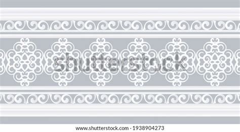 White Ornamental Border Design Template Stock Vector (Royalty Free ...