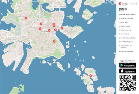 Helsinki Printable Tourist Map | Sygic Travel