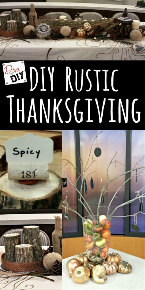 Make these Rustic DIY Thanksgiving Table Decorations | Diva of DIY