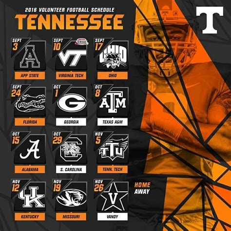 Tennessee Vols Football Schedule - BrianaLarkin