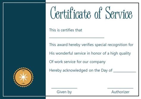 Certificate of Service: 20+ Free Templates (Word +PDF) - Template Sumo