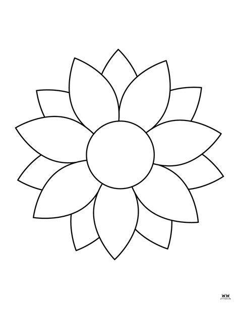 Flower Coloring Pages - 50 FREE Printable Pages | Printabulls