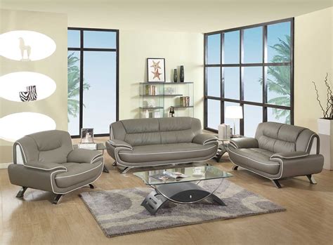 504 Modern Italian Leather Sofa Set Beige - Leather Sofa sets - Living ...