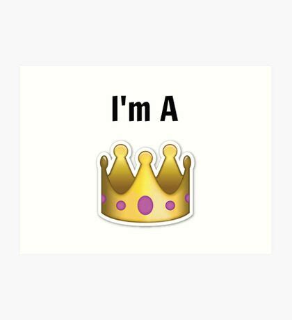 Queen Emoji: Art Prints | Redbubble