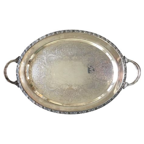 WM Rogers Silver Plate Platter | Chairish