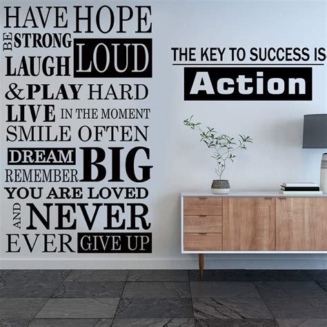 2 Sets Vinyl Wall Decals Inspirational Quotes Decals Family ...