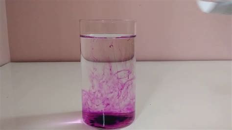 Experiment with potassium permanganate in water - YouTube