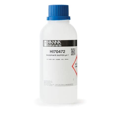 Phosphate Buffer Solution pH 7.15, 250 mL - HI70472 - Hanna Instruments ...