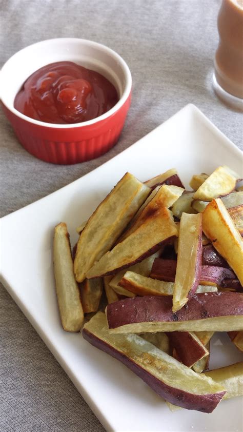 Bhawish's Kitchen : Oven Baked - Japanese Sweet Potato Fries