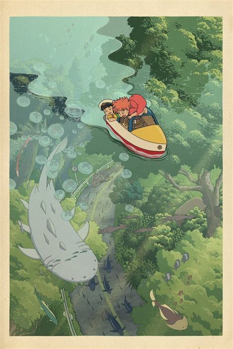 Paysage de Ghibli, art illustré par Bill Mudron. - le site du Japon | Ghibli artwork, Anime ...