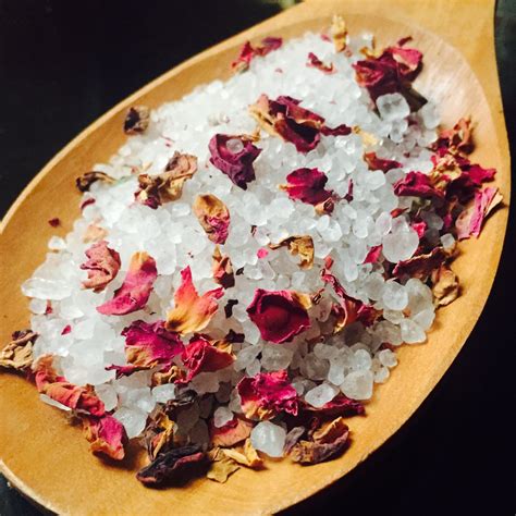 Organic Rose Dead Sea Bath Salts, Herbal Bath Salt,7 oz. Floral Bath, Spa Gift