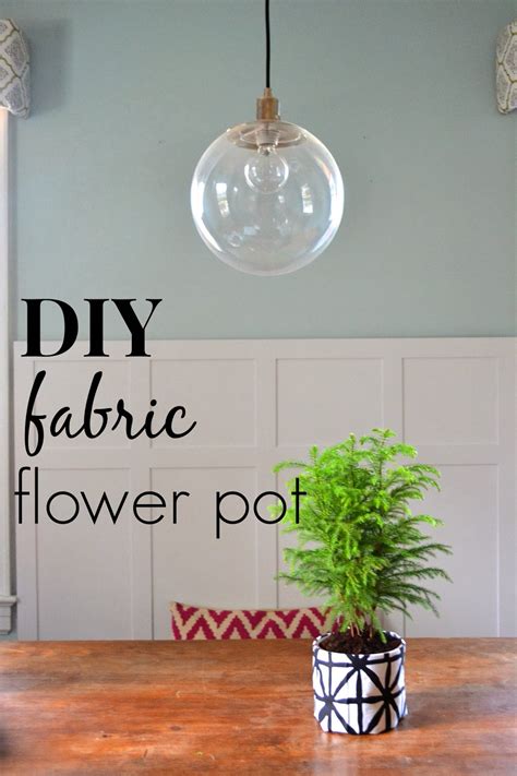 DIY fabric flower pot - Design Post Interiors