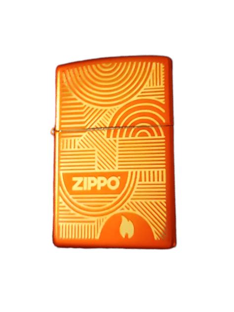 Zippo Art Deco Logo, Engraved - Metallic Red 48705 - Retro Alley