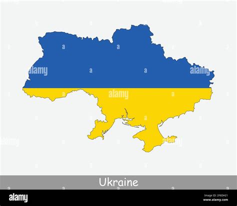 Ukraine Flag Map. Map of Ukraine with the Ukrainian national flag ...