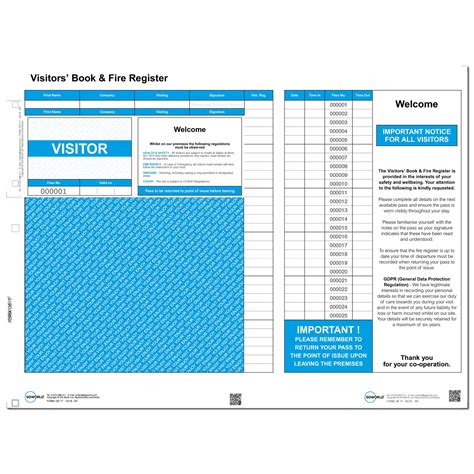 Visitor Pass – Standard (Packs of 250) – Safeguard Systems Ltd