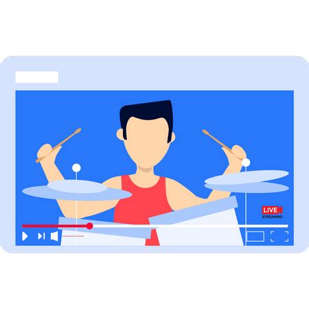 Best Musician boy and girl on live streaming Illustration download in PNG & Vector format