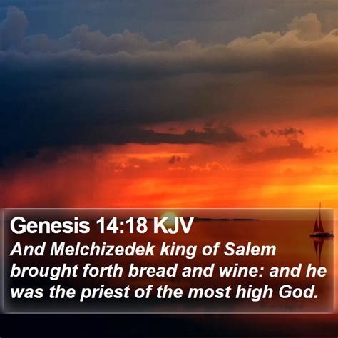 Genesis 14:18 KJV Bible Verse Images