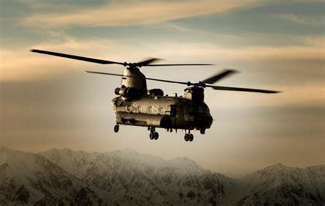 Royal Air Force Chinook HC Mk2 Sunset Scene - Aircraft Wallpaper News