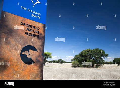 Dronfield nature reserve sign, Kimberley, Northern Cape, South Africa ...