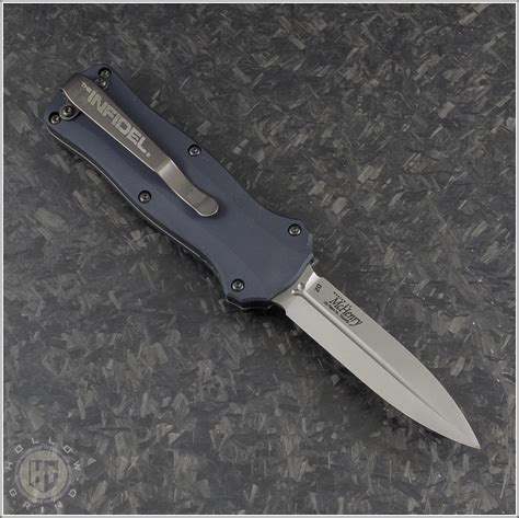 Benchmade Mini Infidel D/E Automatic OTF D/A Knife (3in Black Plain D2 ...