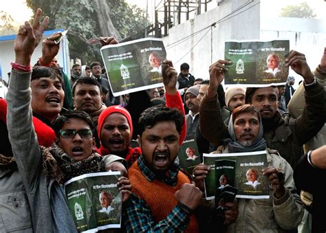 Lalu Prasad Yadav's supporters stage a demonstration