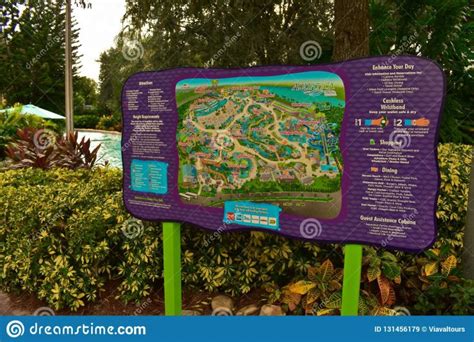 Park Map Sign At Aquatica Water Park In International Drive Area - Aquatica Florida Map ...