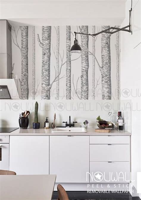 Birch Tree Peel & Stick Wallpaper Wall Decal Wall Sticker - Etsy