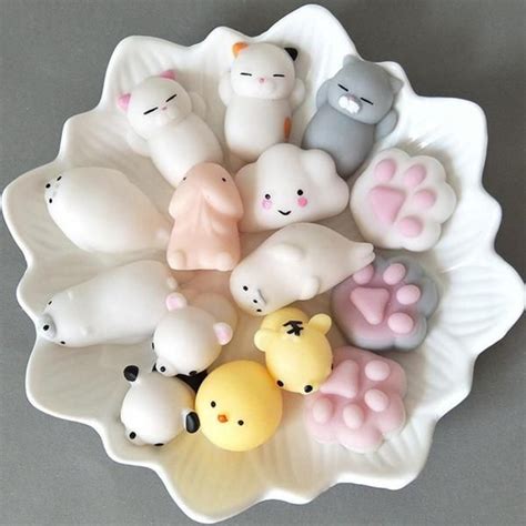 Mochi Cat - Japanese Fidget Toy Cute Polymer Clay, Cute Clay, Polymer ...