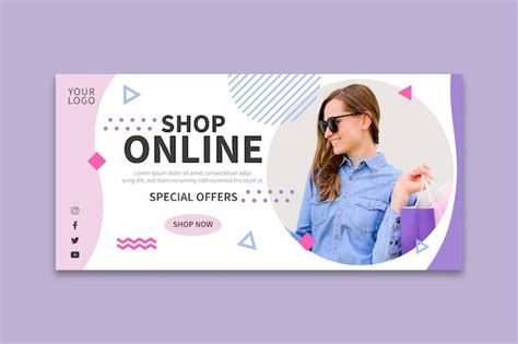 Premium Vector | Online shopping banner