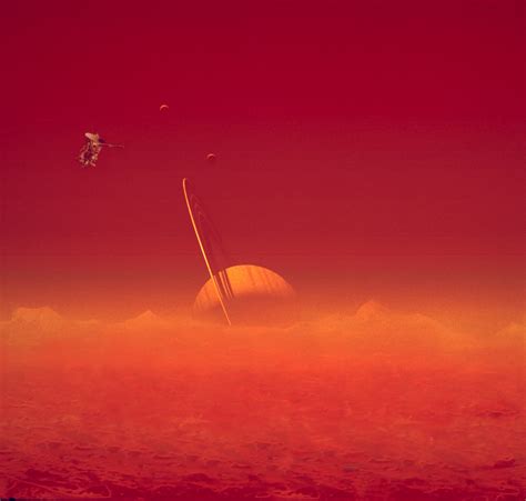 ESA - Saturn viewed through Titan's hazy atmosphere