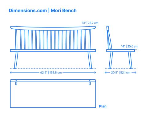 Benches Dimensions & Drawings | Dimensions.com