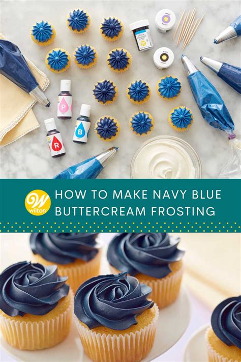 How to Make Navy Blue Buttercream Frosting | Wilton