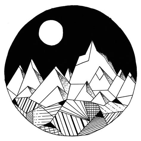 Geomertic Mountains In Circle Tattoo Design | Circle tattoo design, Circle tattoo, Tattoo ...