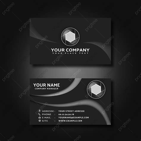 Black Photography Business Card Design Template Download on Pngtree