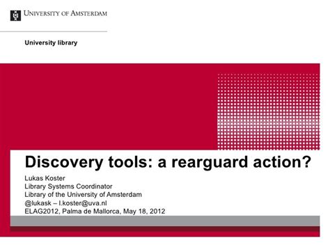 Discovery tools: a rearguard action?