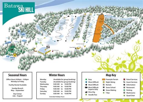 Batawa Ski Hill Piste Map / Trail Map