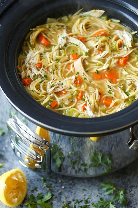 Slow Cooker Chicken Noodle Soup - Damn Delicious