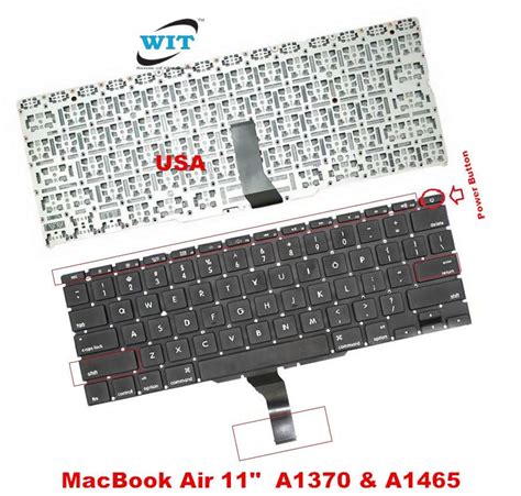 A1370, A1465 Keyboard for Apple MacBook Air 11 inch A1370 Late 2010 ...