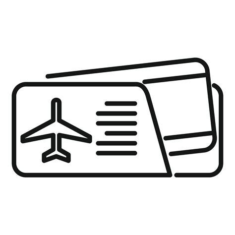 Class air ticket icon outline vector. Airline pass 14863580 Vector Art at Vecteezy