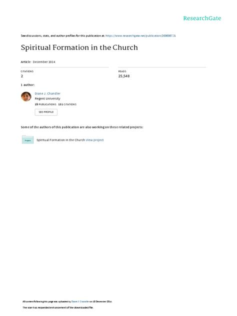 Spiritual Formation in The Church | PDF | Jesus | Trinity