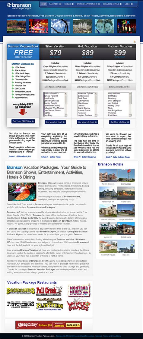 Branson Vacation Packages on Behance