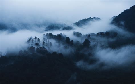 mountain covered with fogs iMac Wallpaper Download | AllMacWallpaper