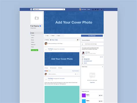 Free Facebook Page Layout Template - FREE PRINTABLE TEMPLATES