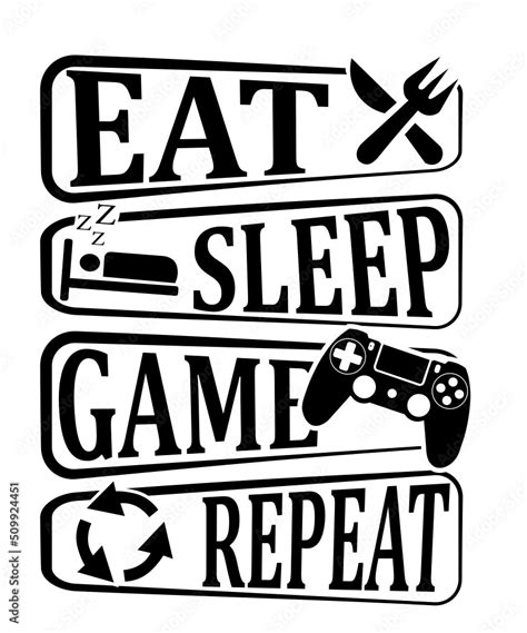 eat sleep game repeat SVG, gamer svg, video game svg, game controller ...