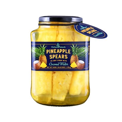 Orchard Naturals Pineapple Spears in Light Syrup with Coconut Water (42 Ounce) - Walmart.com