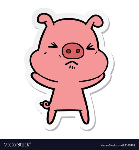 Angry Cartoon Pig