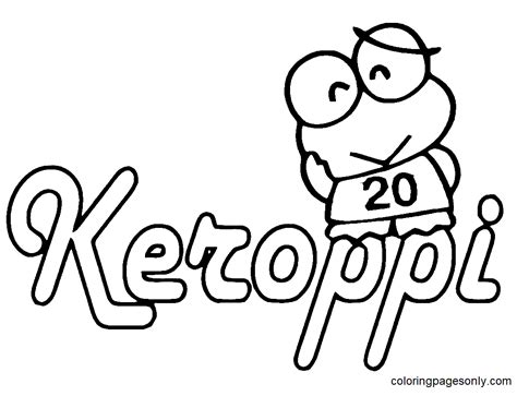 Keroppi Sleeping Coloring Page - Free Printable Coloring Pages